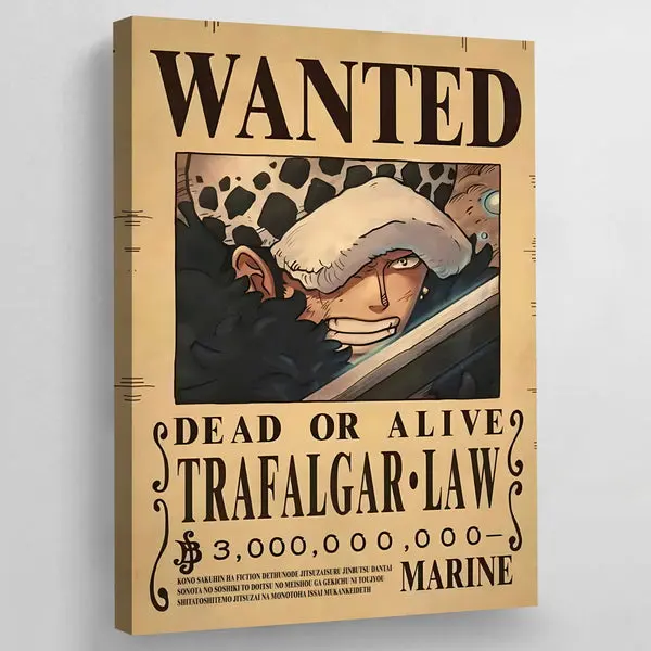 Tableau Manga Wanted Chasseur Pirate