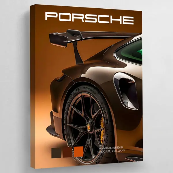 Tableau Voiture Marron Porsche