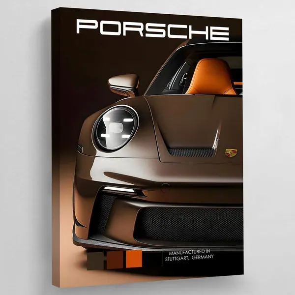 Tableau Porsche Marron