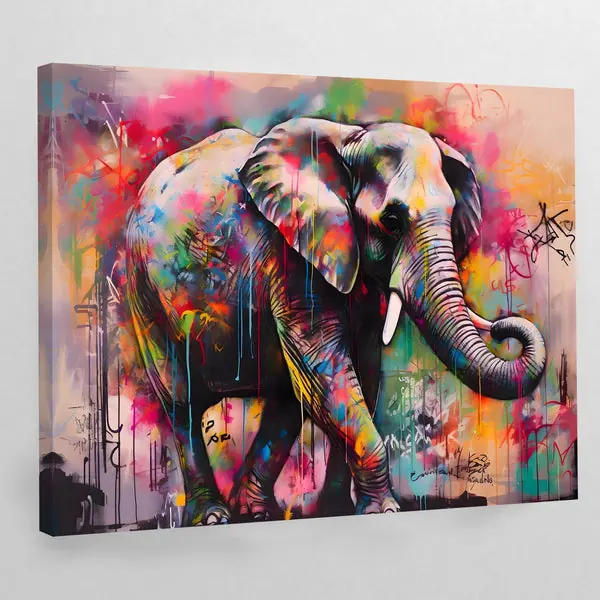 Tableau Street Art Elephant