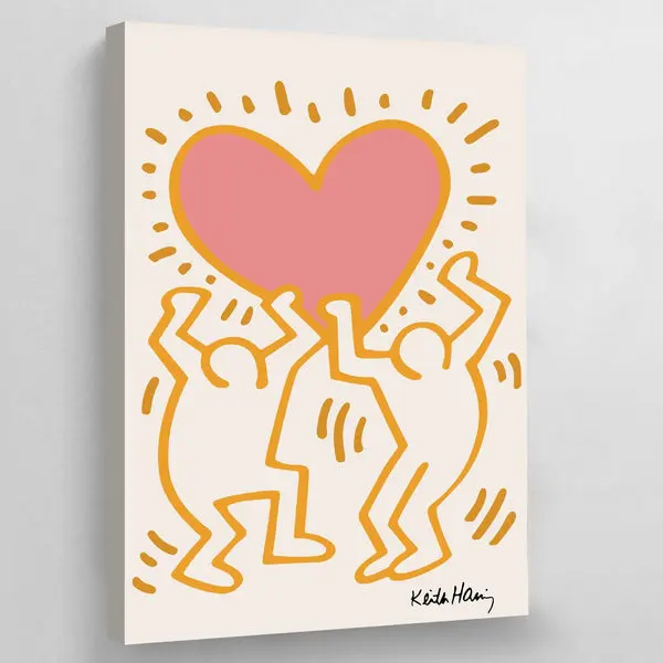 Tableau Keith Haring Coeur