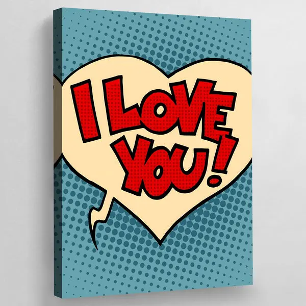 Tableau Coeur Pop Art