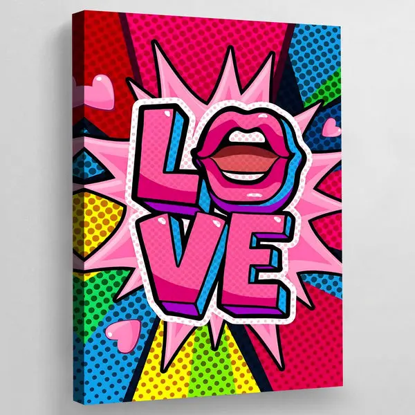 Tableau Pop Art Amour