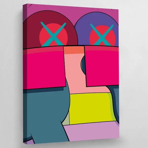Tableau Kaws Coloré