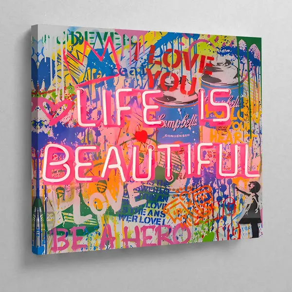 Tableau Life Is Beautiful Street Art