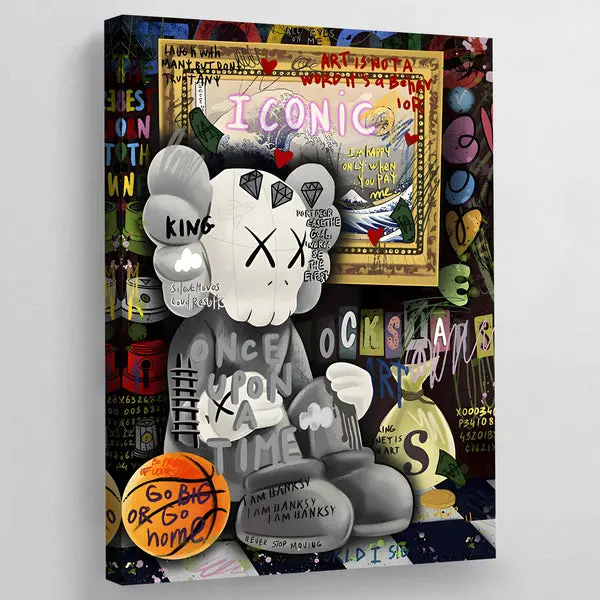 Tableau Kaws Graffiti