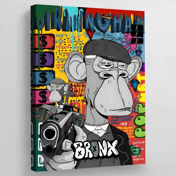 Tableau Pop Art Bored Ape