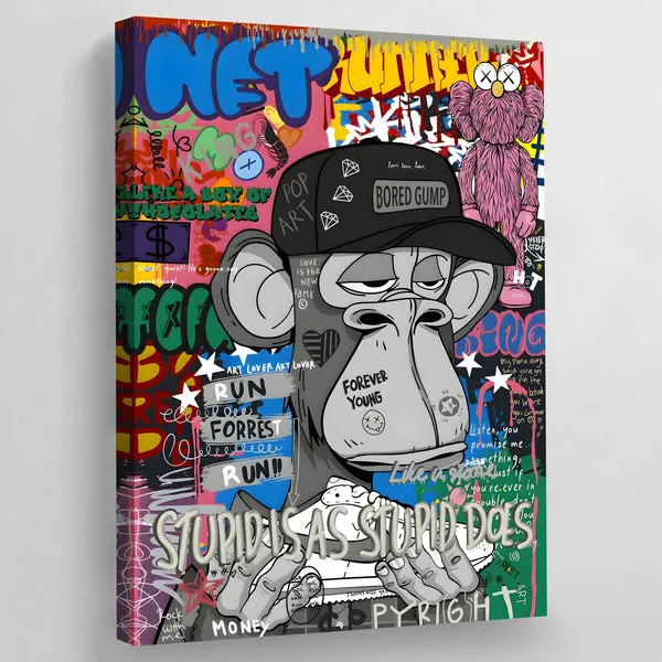 Tableau Bored Ape Pop Art