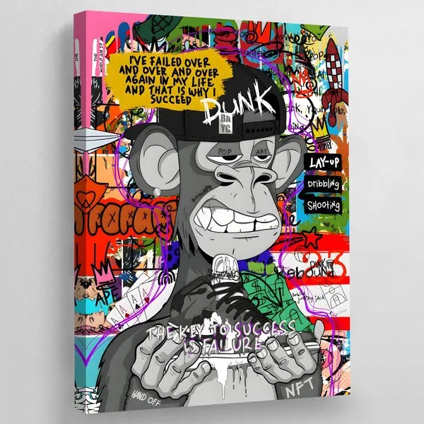 Tableau Street Art Bored Ape