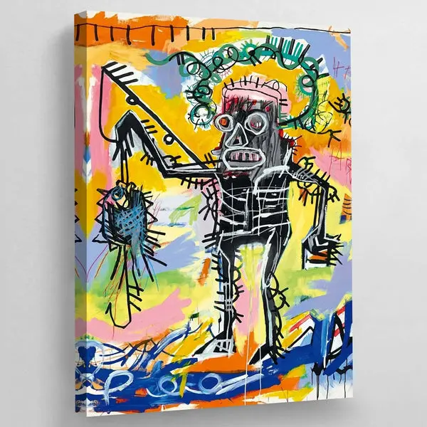 Tableau Basquiat Fishing