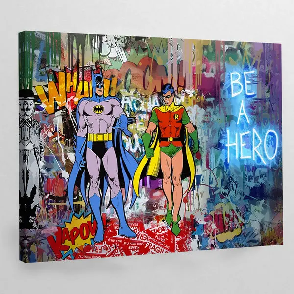 Tableau Street Art Batman & Robin