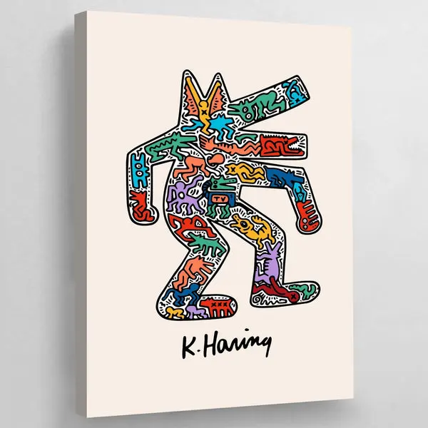 Tableau Pop Art Keith Haring Dog